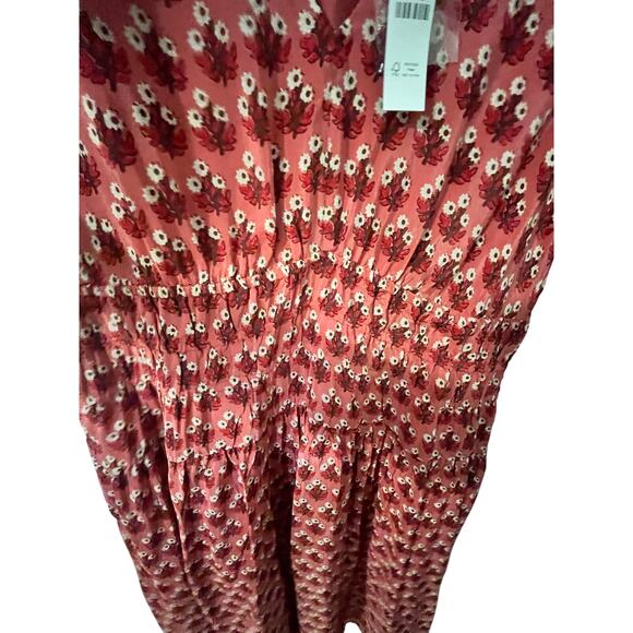 JCrew NWT Red Floral Smocked Waist Maxi Dress – Size XL - Picture 3 of 8